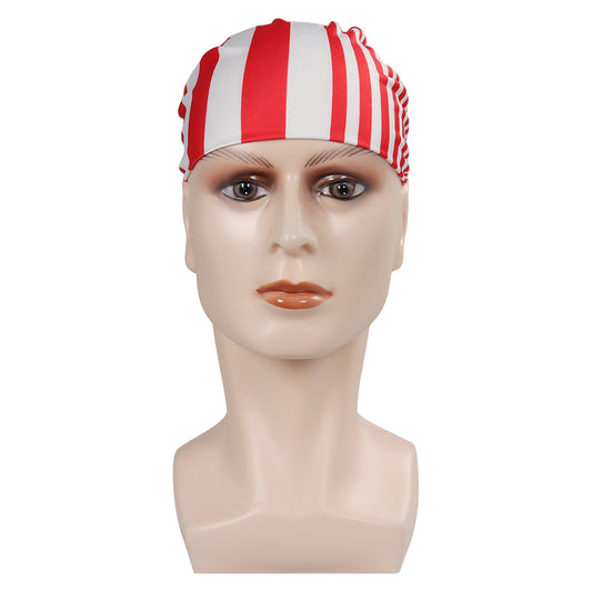 One Piece Buggy Chapeau Rayé Rouge Cosplay Accessoire