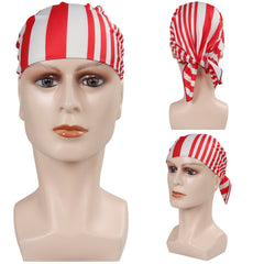 One Piece Buggy Chapeau Rayé Rouge Cosplay Accessoire