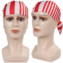 One Piece Buggy Chapeau Rayé Rouge Cosplay Accessoire