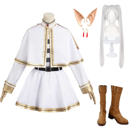 Sousou no Frieren - Beyond Journey's End Frieren Femme Blanc Robe Cosplay Costume