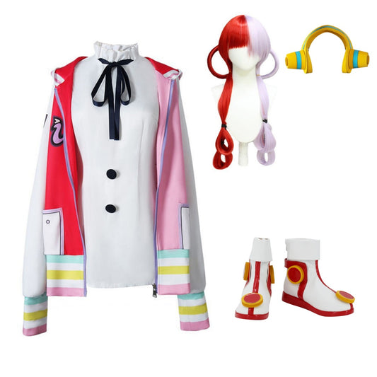 Adulte One Piece: Red Shanks Fille UTA Tenue Complete Cosplay Costume