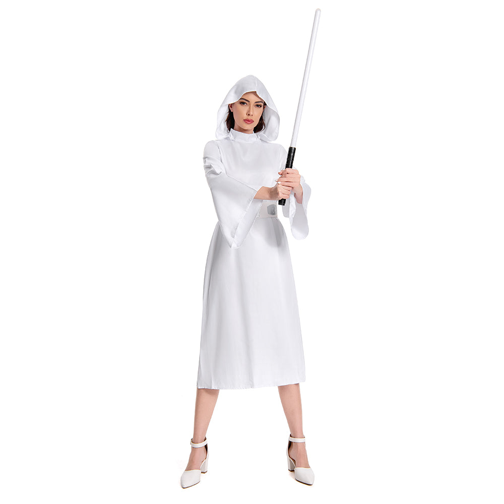 Adulte Princess Leia Robe Blanche Cosplay Costume Ver.2