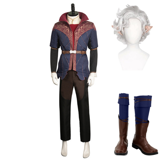 Baldur's Gate 3 BG3 Astarion Tenue Médiéval Cosplay Costume