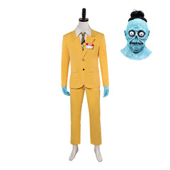 Beetlejuice 2 Shrinker Shrunken Head Bob Tenue Jaune Cosplay Costume