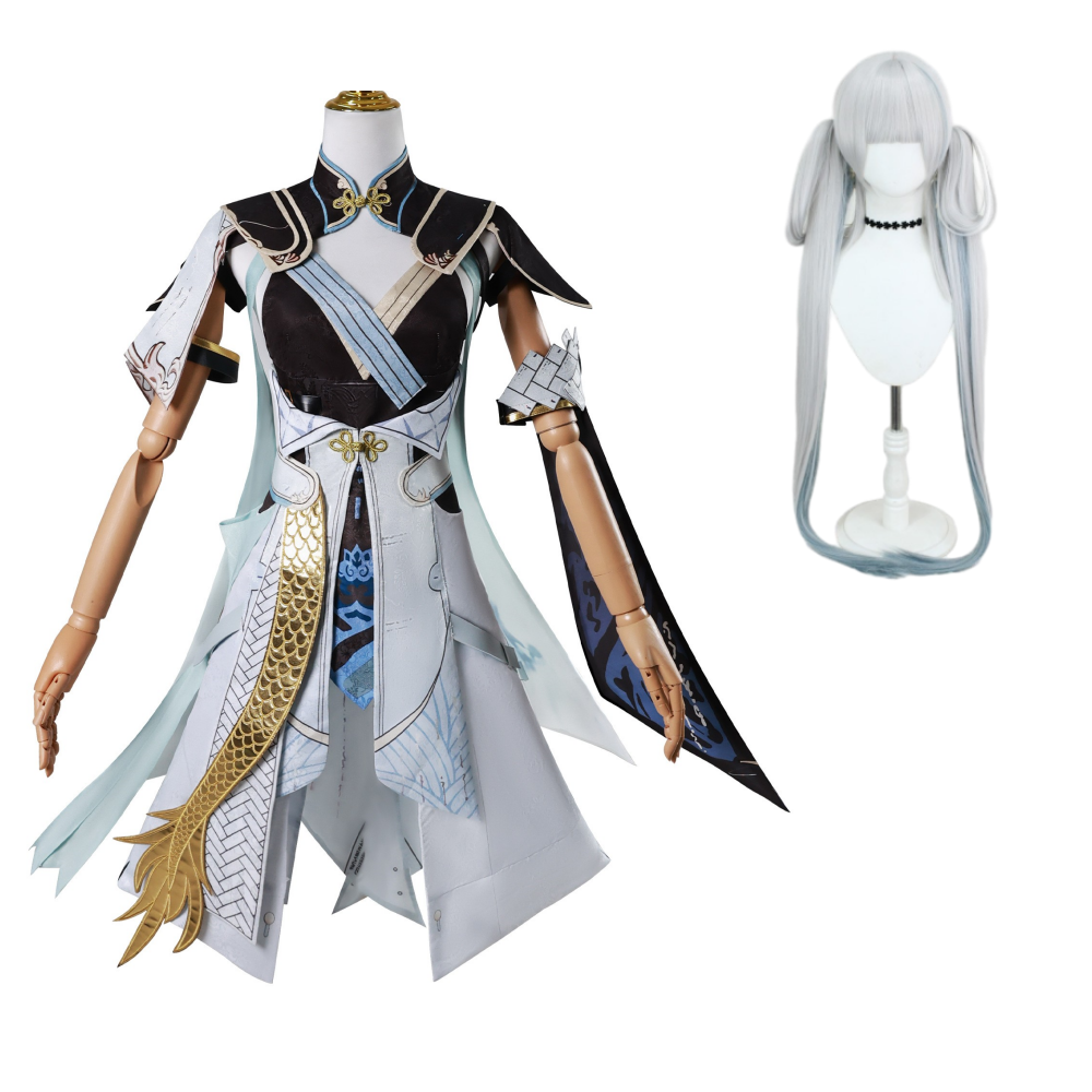 Wuthering Waves Jinhsi Cosplay Costume Perruque