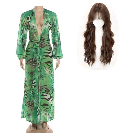 Cosplay Costume Allie Hayes Off Campus 2(2026) TV Cosplay Robe Verte Femme Perruque