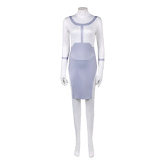 Cosplay Costume Anissa Invincible 4(2026) TV Cosplay Robe Blanche et Violette Femme