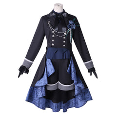 Cosplay Costume Ciel Phantomhive Black Butler Anime Cosplay Tenue Noire et Bleue Femme