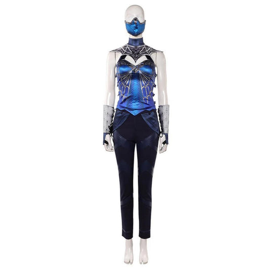 Cosplay Costume Kitana Mortal Kombat 2(2026) Film Cosplay Tenue Bleue Femme