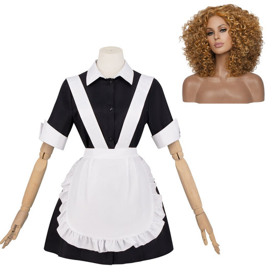 Cosplay Costume Magenta The Rocky Horror Picture Show Film Cosplay Maid Robe Femme Perruque