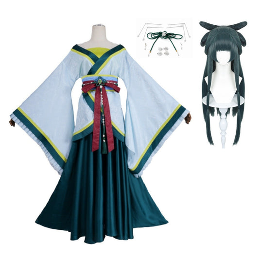 Cosplay Costume MaoMao The Apothecary Diaries 3(2026) Anime Cosplay Robe Verte et Bleue Femme