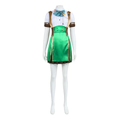 Cosplay Costume Sarah Isekai Slow Life Jeu Cosplay Tenue Verte Femme
