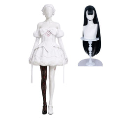 Cosplay Costume Sua Zombie Stage AU Alien Stage(2026) TV Cosplay Robe Blanche et Noire Femme Perruque
