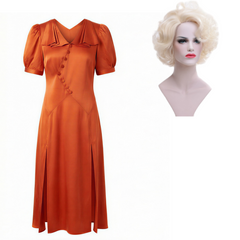 Cosplay Costume The Bride The Bride!(2026) Film Cosplay Robe Orange Enfant Perruque