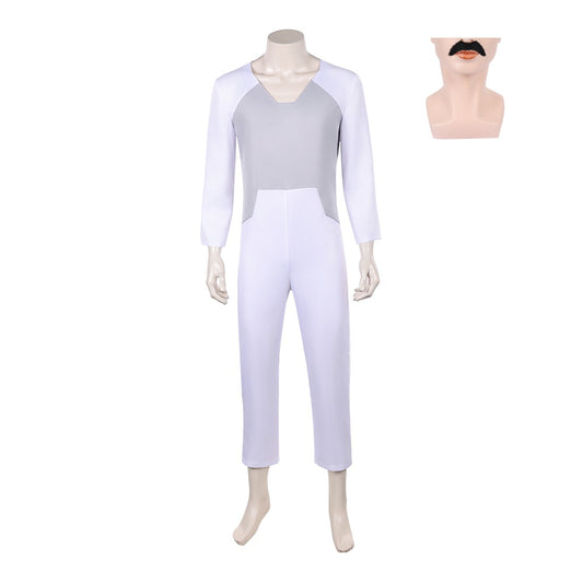 Cosplay Costume Viltrumite Nolan Omni-Man Invincible 4(2026) TV Cosplay Combinaison Blanche Homme Barbe