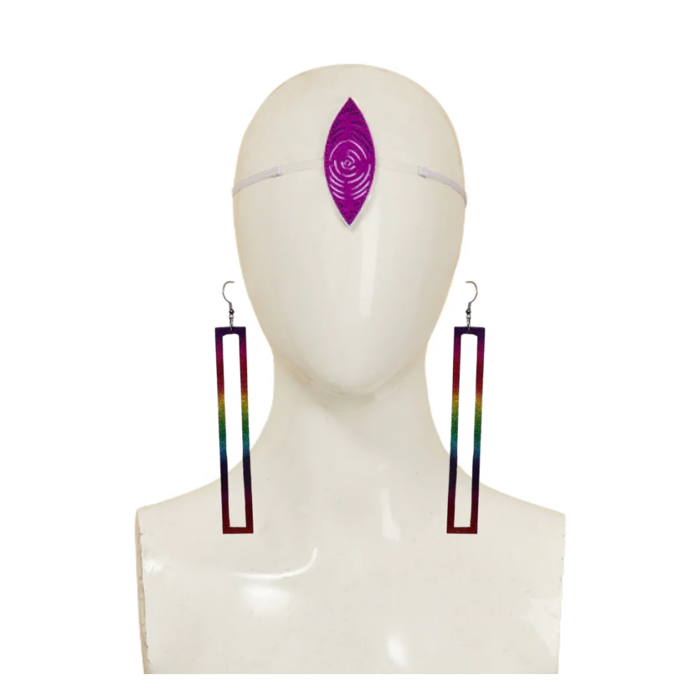 Dandadan 2(2025) Jiji Œil Violet Ornement de Front/Boucle d'Oreilles Cosplay Accessoire