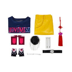 Enfant Rumi Zoey Mira Tenue Jaune Cosplay Costume