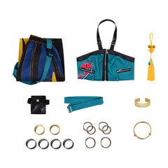 Enfant Rumi Zoey Mira Tenue Jaune Cosplay Costume