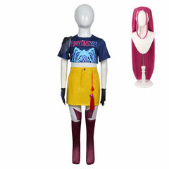 Enfant Rumi Zoey Mira Tenue Jaune Cosplay Costume