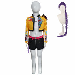 Enfant Rumi Zoey Mira Tenue Jaune Cosplay Costume
