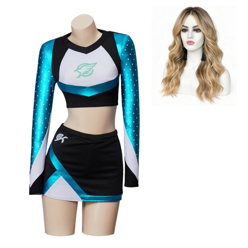 Euphoria 3(2026) Maddy Perez Cassie Howard Pom-pom Girl Uniforme Cosplay Costume Perruque