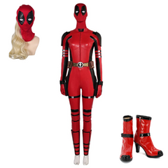 Femme Deadpool & Wolverine(2024) Deadpool Wade Wilson Combinaison Rouge Cosplay Costume