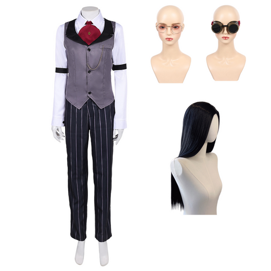 Femme Hazbin Hotel 2(2025) Sir Pentious Tenue Grise Cosplay Costume