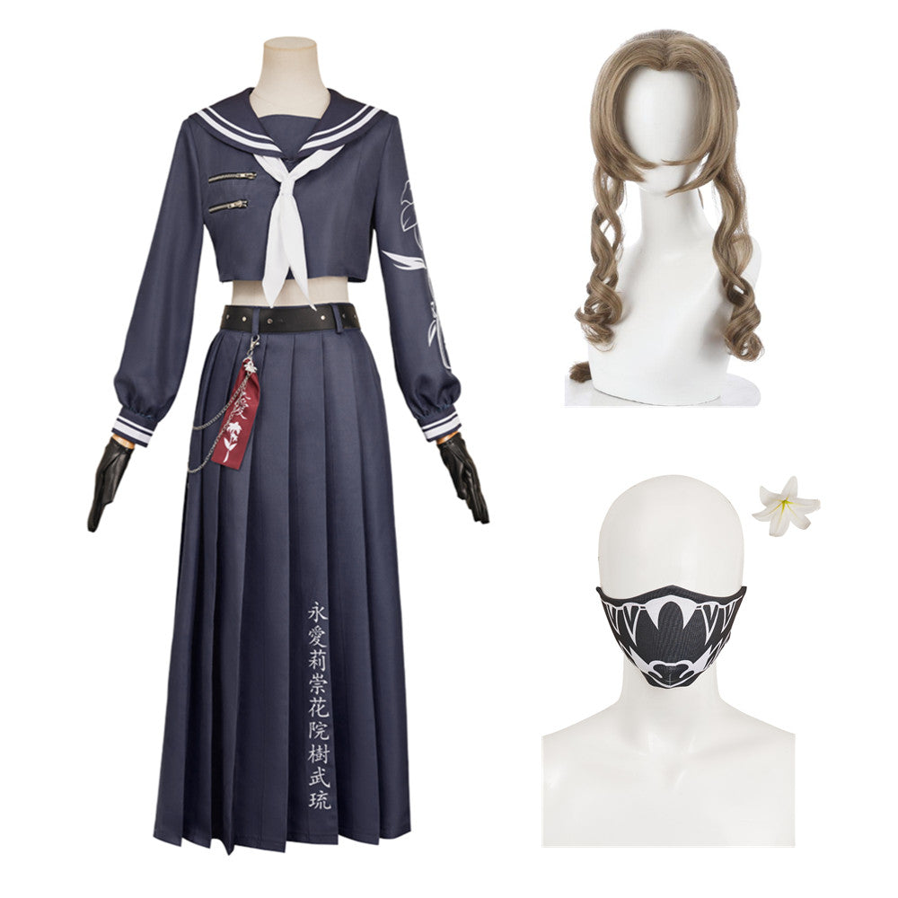 Final Fantasy VII Ever Crisis Aerith Seventh High Team Cetra Tenue Cosplay Costume