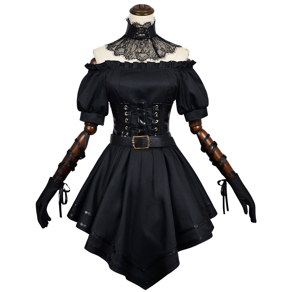 Grok Ani Robe Noire Gothique Cosplay Costume