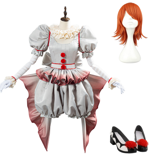 Horror Pennywise Le Costume de Clown aux Femmes Halloween Carnaval Cosplay Costume