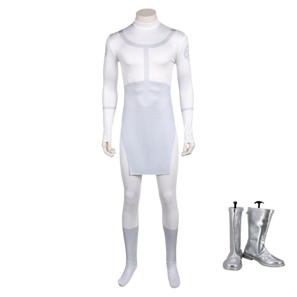 Invincible Saison 3(2025) Mark Grayson Viltrumite Uniform Tenue Blanche Cosplay Costume CHaussures