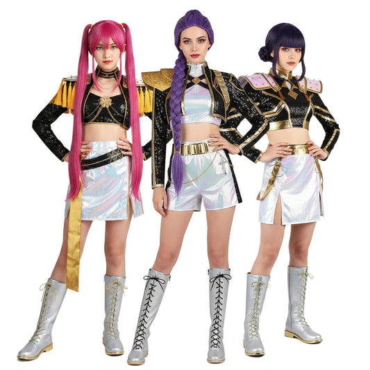 KPop Demon Hunters Huntrix Rumi Zoey Rumi Tenue Noire Cosplay Costume