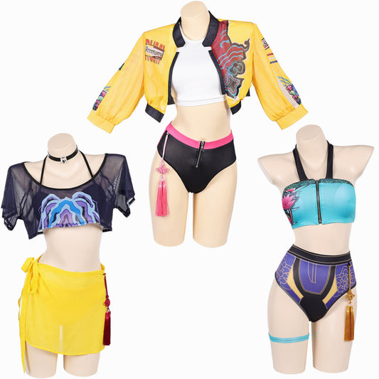 KPop Demon Hunters Huntrix Rumi Mira Zoey Maillot de Bain Costume Design Original