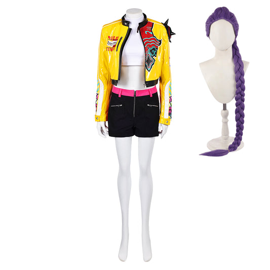 KPop Demon Hunters(2025) Huntrix Rumi Tenue Jaune Cosplay Costume
