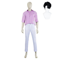 Homme Jinu Tenue de Chemise Blanche et Rose Cosplay