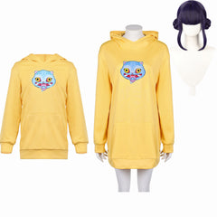 Enfant&Adulte Zoey Sweat-shirt à Capuche Jaune Cosplay Costume