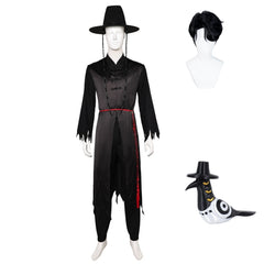 KPop Demon Hunters The Saja Boys Jinu Saja Demon Tenue Noire Cosplay Costume Ver.2 Perruque Ver.2