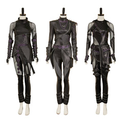 Kpop Demon Hunters(2025) Huntrix Rumi Mira Zoey Tenue Noire en Cuir Cosplay Costume