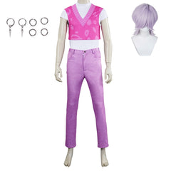 Kpop Demon Hunters(2025) Mystery Saja Tenue Rose Cosplay Costume Perruque Clips