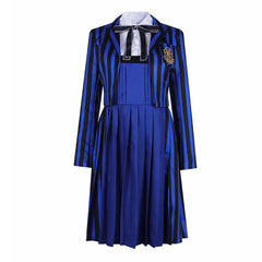 La Famille Addams 2(2025) Mercredi Uniforme Bleue Cosplay Costume