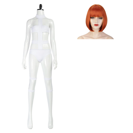 Le Cinquième Élément Leeloo Tenue Blanche Cosplay Costume