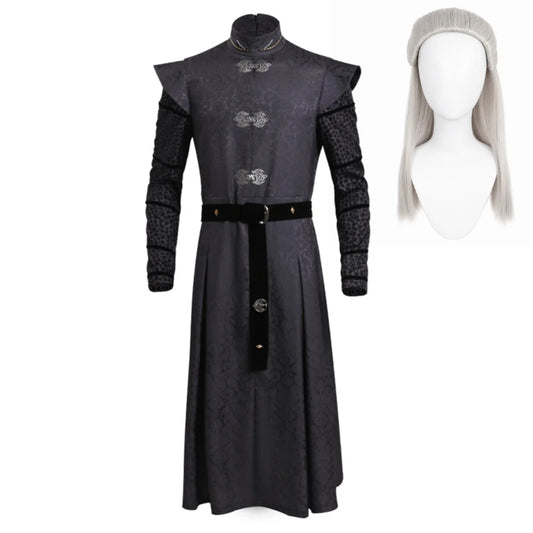 Le Trone De Fer House of the Dragon Daemon Targaryen Violet Vintage Cosplay Costume Médiéval Perruque