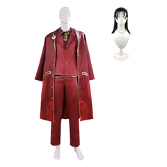 Limbus Company Lei Heng Tenue Rouge Cosplay Costume Perruque