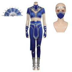 Mortal Kombat MK Kitana Cosplay Costume Halloween Carnaval