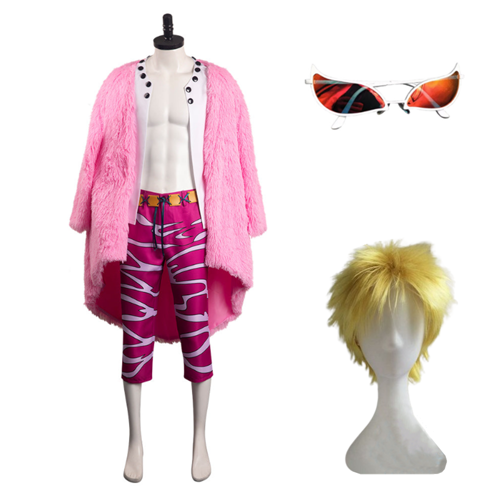 One Piece Donquixote Doflamingo Tenue Cosplay Costume Carnaval