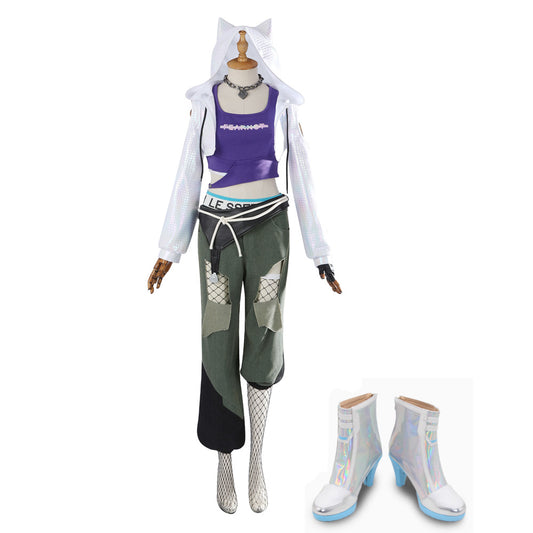 Overwatch Ashe Idole Tenue de Gilet Violet Cosplay Costume Ver.2