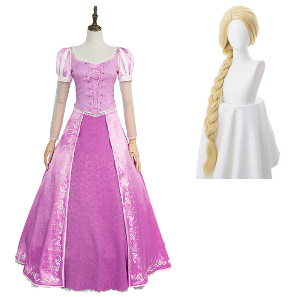 Princesse Déguisement Raiponce Robe Cosplay Costume