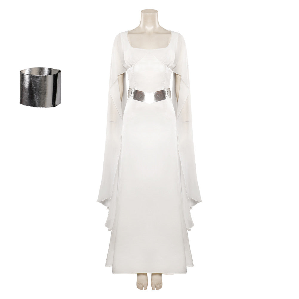 Princesse Leia Robe Blanche Cérémonie Cosplay Costume