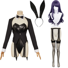 Sexy Cosplay Doll 2(2025) Kitagawa Marin Bunny Girl Tenue Noire Cosplay Costume Perruque
