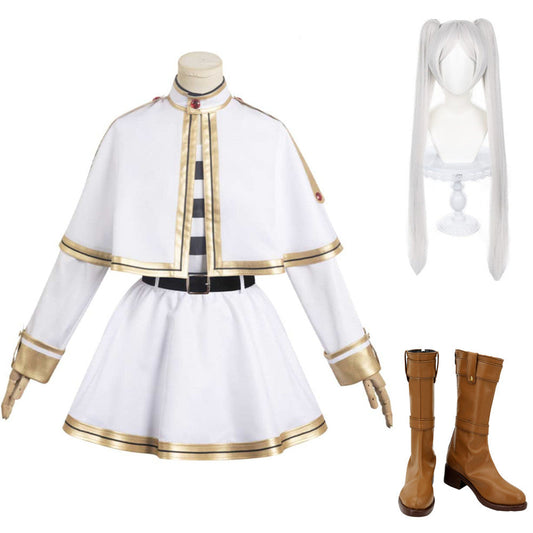 Sousou no Frieren - Beyond Journey's End Frieren Femme Blanc Robe Cosplay Costume